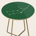 Virgo Zodiac Star Constellation Line Art Green Side Table Gallery Image 2
