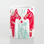 Swedish Dala Horses - Red & Mint Palette Coffee Mug Gallery Image 4