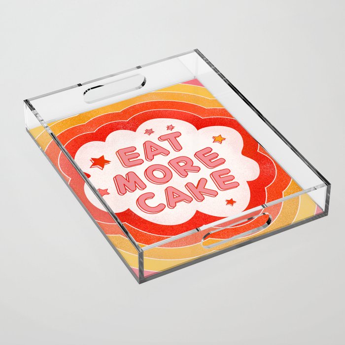 EAT MORE CAKE Acrylic Tray Gallery Image 1