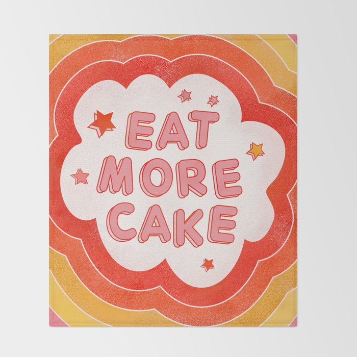EAT MORE CAKE Throw Blanket Gallery Image 2