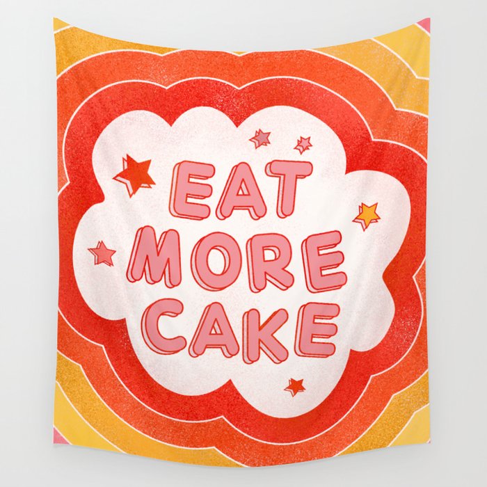 EAT MORE CAKE Wall Tapestry Gallery Image 1