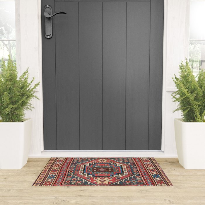 Shahsavan Sumakh Azerbaijan Northwest Persian Bag Print Welcome Mat Gallery Image 3