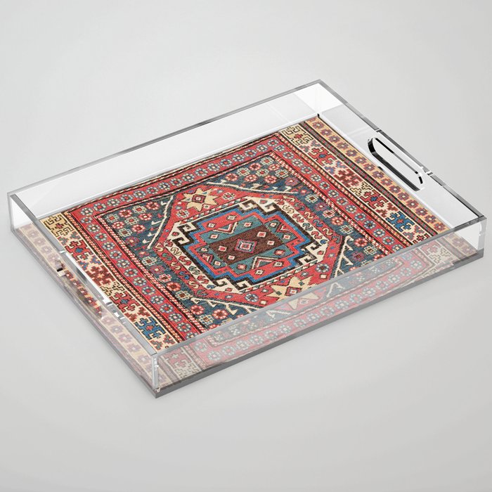 Shahsavan Sumakh Azerbaijan Northwest Persian Bag Print Acrylic Tray Gallery Image 1