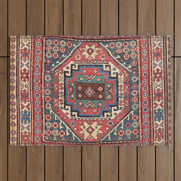 Shahsavan Sumakh Azerbaijan Northwest Persian Bag Print Outdoor Rug Gallery Image 1