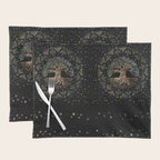 Tree of life -Yggdrasil Golden and Marble ornament Placemat Gallery Image 1