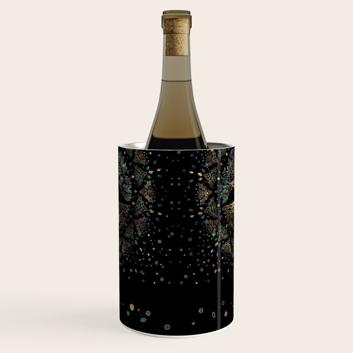Tree of life -Yggdrasil Golden and Marble ornament Wine Chiller Gallery Image 1