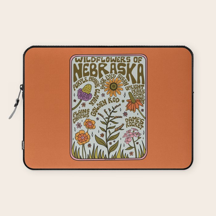 Nebraska Wildflowers Laptop Sleeve Gallery Image 1