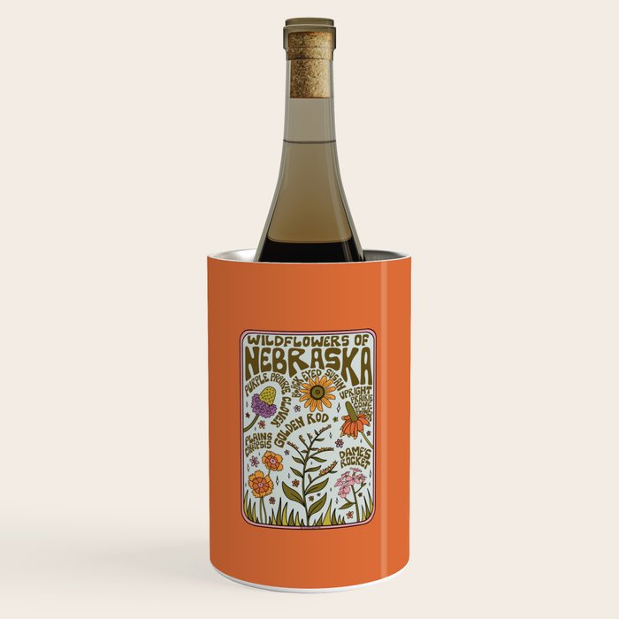 Nebraska Wildflowers Wine Chiller Gallery Image 1