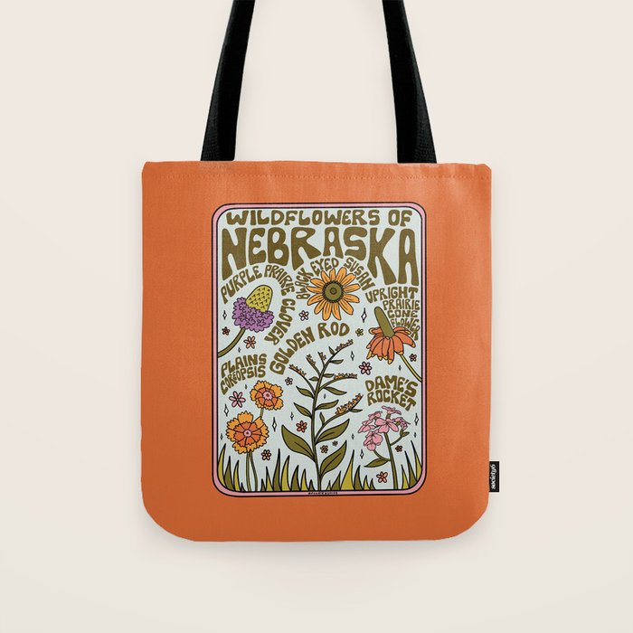 Nebraska Wildflowers Tote Bag Gallery Image 1