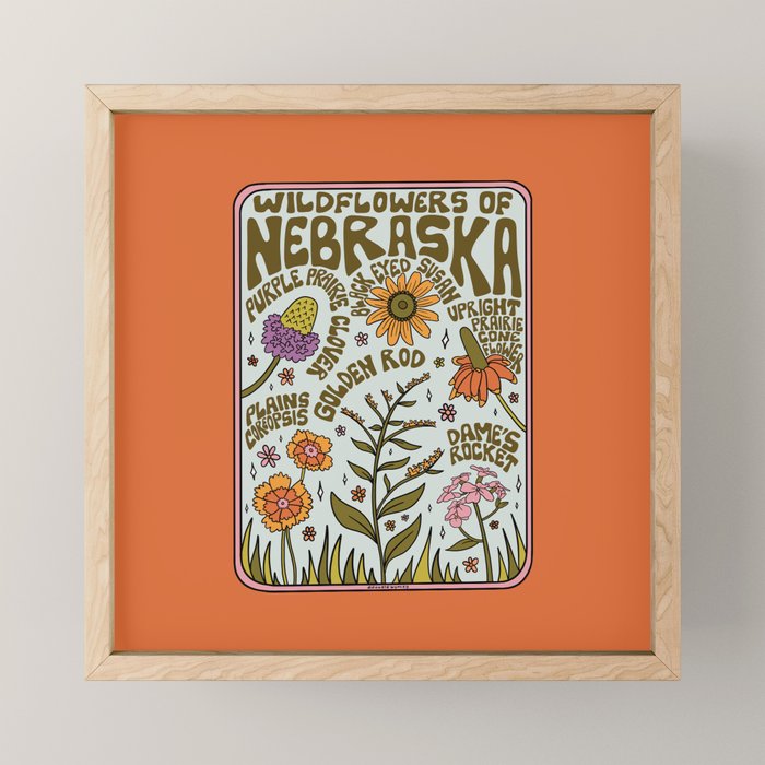 Nebraska Wildflowers Mini Art Print Gallery Image 1