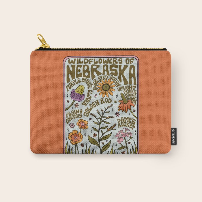 Nebraska Wildflowers Carry All Pouch Gallery Image 1