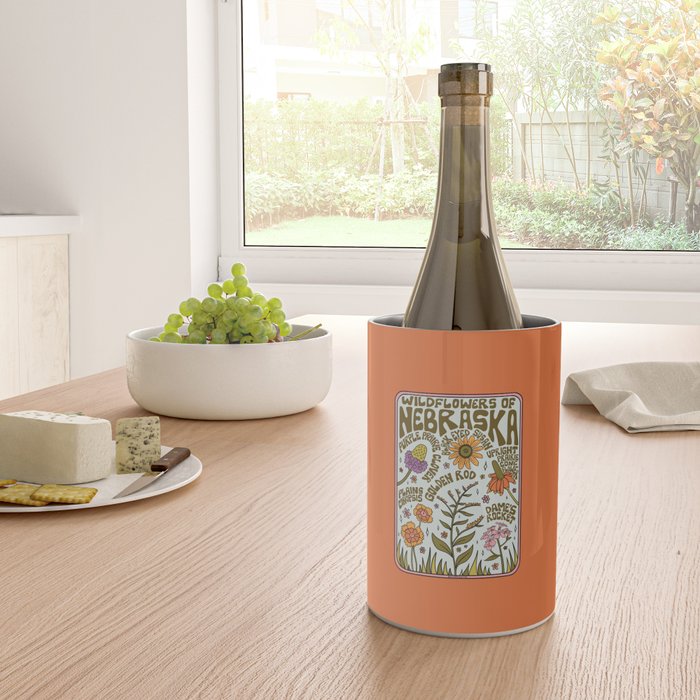 Nebraska Wildflowers Wine Chiller Gallery Image 4