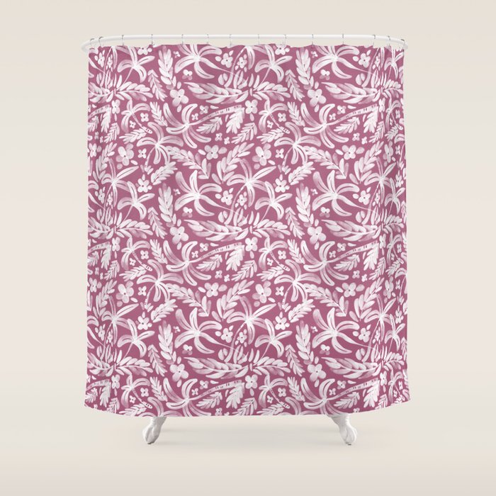 Pink Tropical Bliss Shower Curtain Gallery Image 1