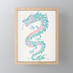 Chinese Dragon â 90s Pastel Palette Mini Art Print Gallery Image 1