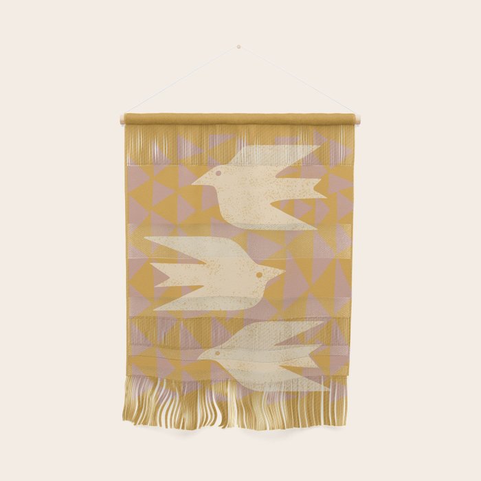Doves In Flight (Yellow) Wall Hanging Gallery Image 1
