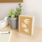 Doves In Flight (Yellow) Mini Art Print Gallery Image 2