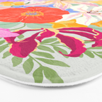 Vivid Exotic Flowers  Bath Mat Gallery Image 3