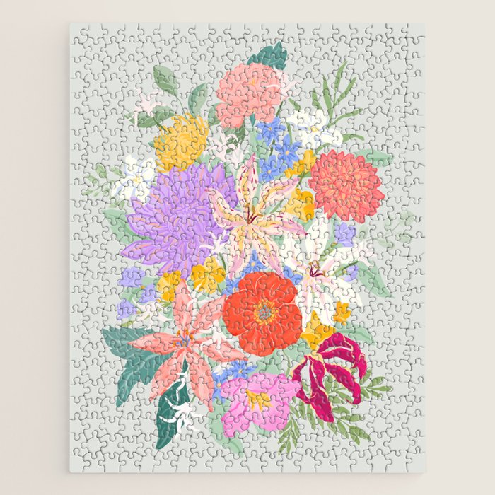 Vivid Exotic Flowers  Jigsaw Puzzle Gallery Image 1