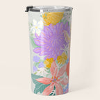 Vivid Exotic Flowers  Travel Mug Gallery Image 3