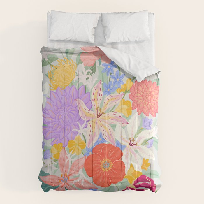 Vivid Exotic Flowers  Comforter Gallery Image 6