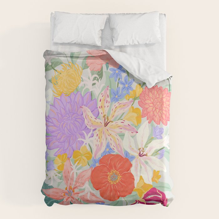 Vivid Exotic Flowers  Duvet Cover Gallery Image 6