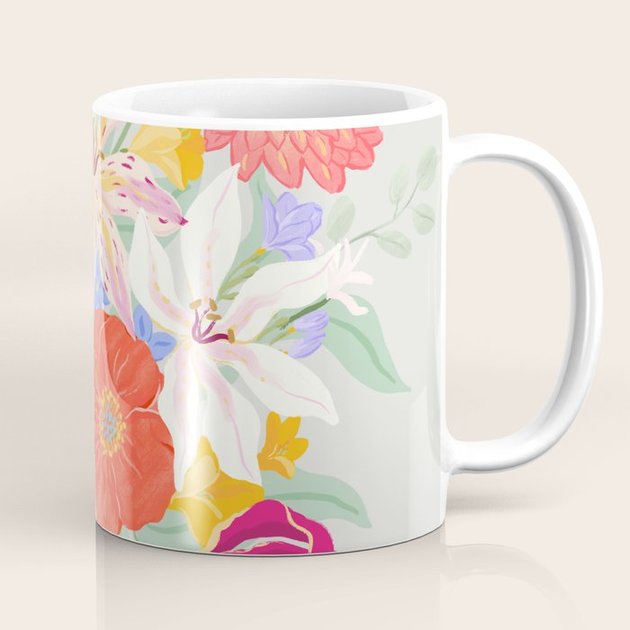 Vivid Exotic Flowers  Coffee Mug Gallery Image 1