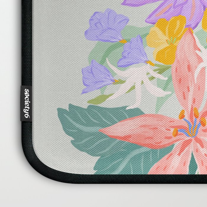 Vivid Exotic Flowers  Laptop Sleeve Gallery Image 3