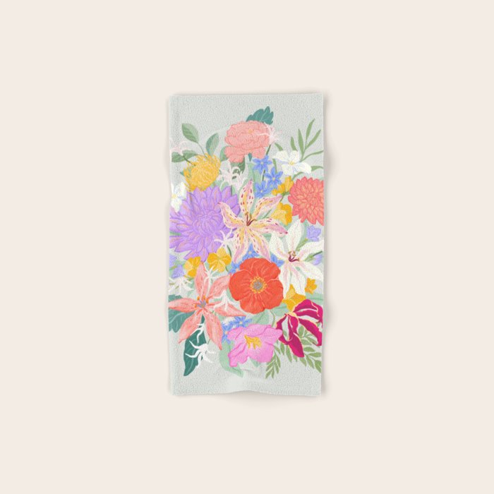 Vivid Exotic Flowers  Bath Towel Gallery Image 1