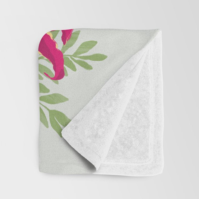 Vivid Exotic Flowers  Throw Blanket Gallery Image 3