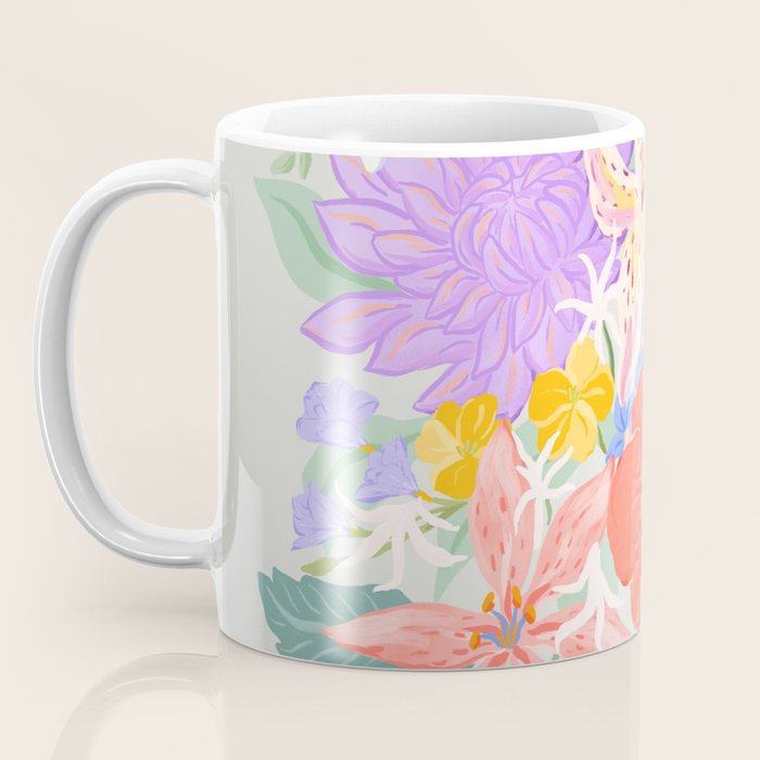 Vivid Exotic Flowers  Coffee Mug Gallery Image 3