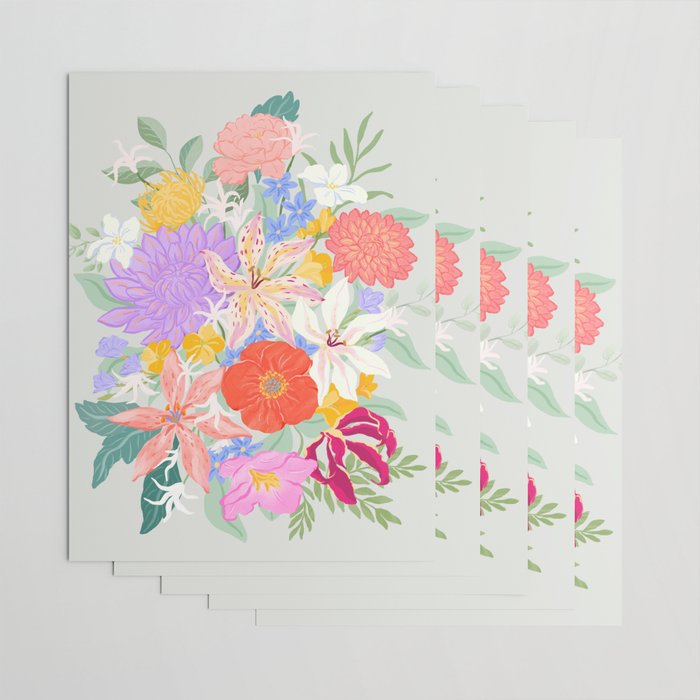 Vivid Exotic Flowers  Wrapping Paper Gallery Image 3