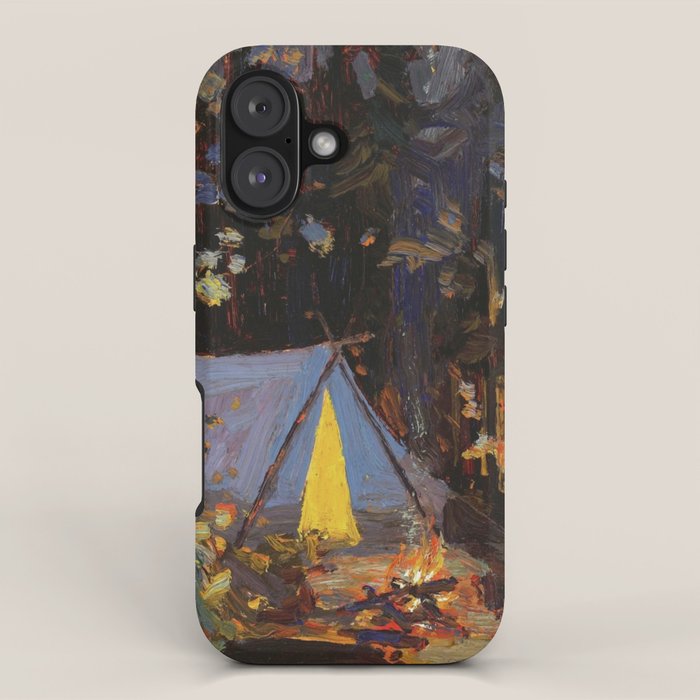 Tom Thomson Campfire 1916 Canadian Landscape Artist iPhone Case Gallery Image 1