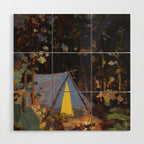Tom Thomson Campfire 1916 Canadian Landscape Artist Wood Wall Art Gallery Image 1