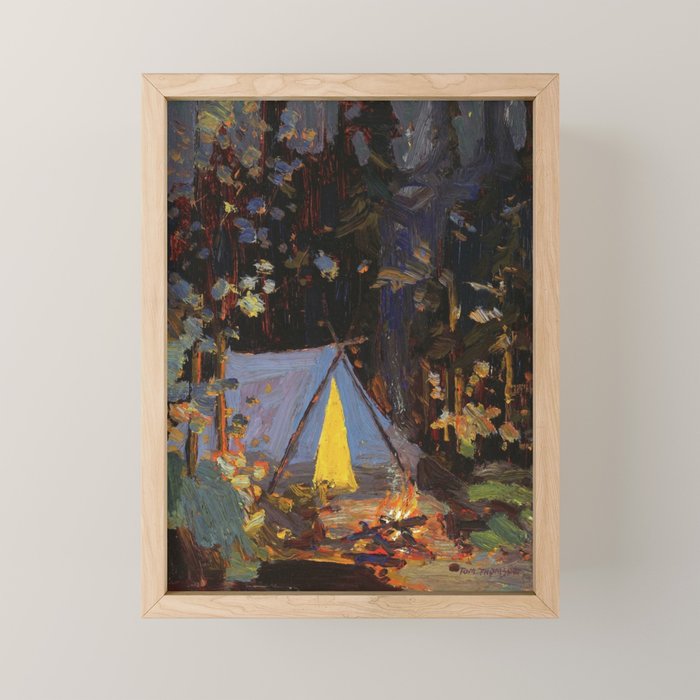 Tom Thomson Campfire 1916 Canadian Landscape Artist Mini Art Print Gallery Image 1