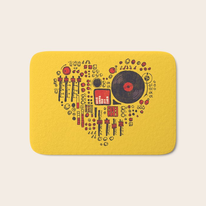 Music in every heartbeat Bath Mat Gallery Image 1
