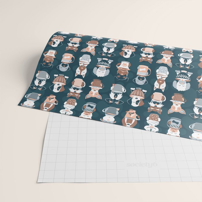 Doggie Coffee and Tea Time II Wrapping Paper Gallery Image 2