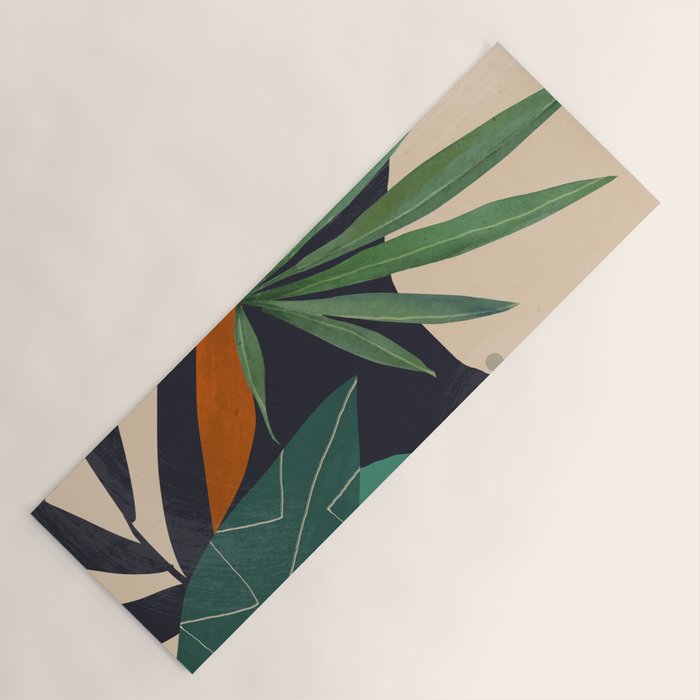 Abstract Art Tropical Leaves 41 Yoga Mat Gallery Image 1
