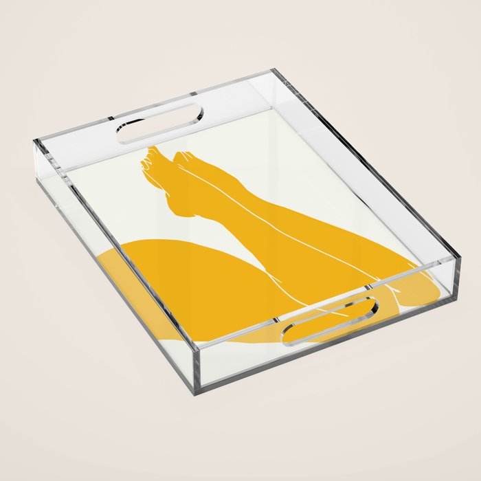 Nude in yellow 3 Acrylic Tray Gallery Image 1