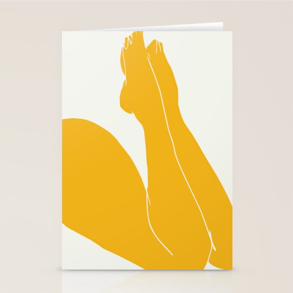 Nude in yellow 3 Stationery Card Gallery Image 2