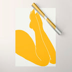 Nude in yellow 3 Wrapping Paper Gallery Image 1