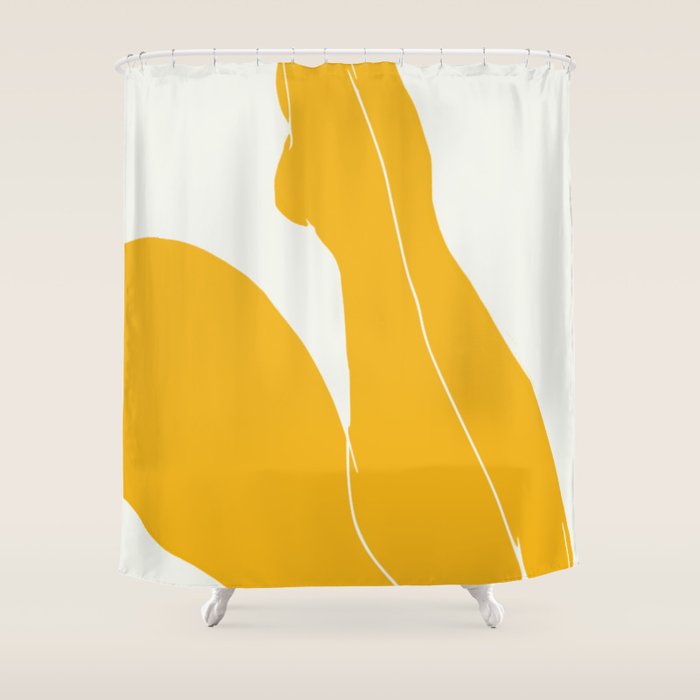 Nude in yellow 3 Shower Curtain Gallery Image 1