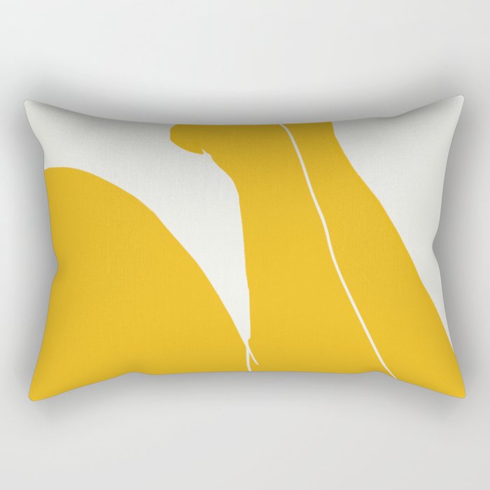 Nude in yellow 3 Rectangular Pillow Gallery Image 1