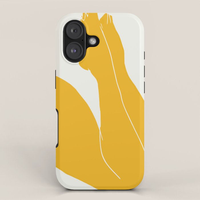 Nude in yellow 3 iPhone Case Gallery Image 1