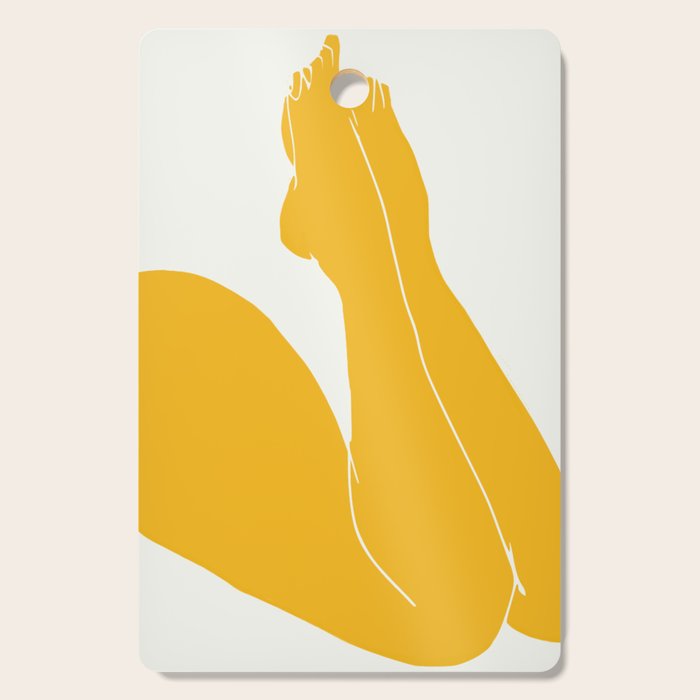 Nude in yellow 3 Cutting Board Gallery Image 1