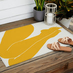 Nude in yellow 3 Outdoor Rug Gallery Image 2