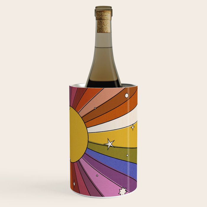 The Sun and the Moon - retro abstract Wine Chiller Gallery Image 1