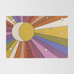 The Sun and the Moon - retro abstract Rug Gallery Image 2