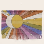 The Sun and the Moon - retro abstract Wall Hanging Gallery Image 1
