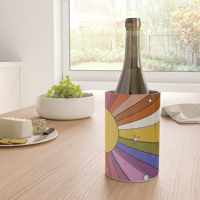 The Sun and the Moon - retro abstract Wine Chiller Gallery Image 4