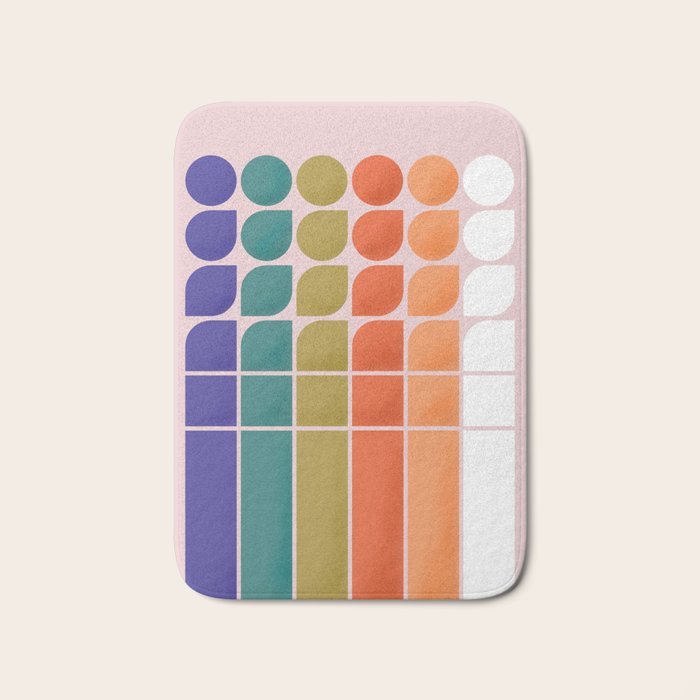 Colorful Changing Shapes Bath Mat Gallery Image 1